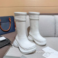 Lady Rubber Knee Boots Platform Rain Boots